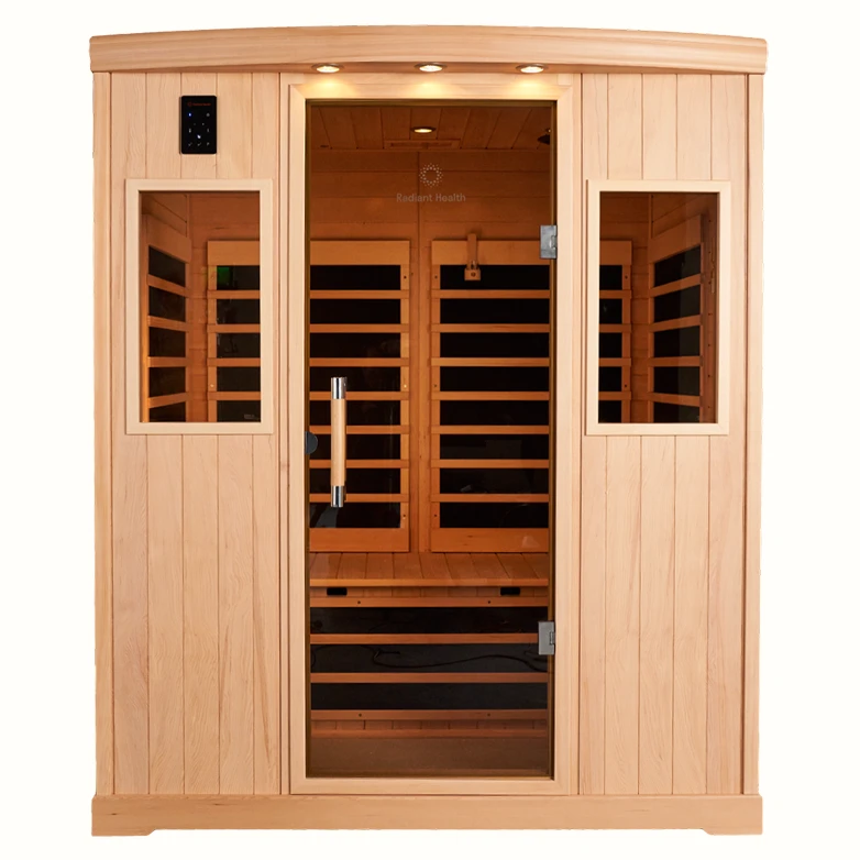 Front view of the Radiant Health Pause infrared sauna