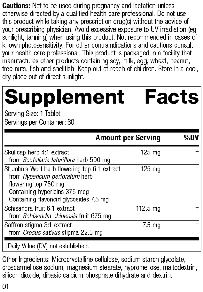 Nevaton Forte supplement facts label
